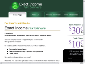 exactincometaxservice.net: Income Tax Preparation for Individuals
Find our office for low cost high quality income tax preparation for individuals