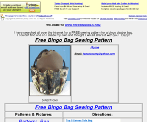 BINGO DABBER BAG PATTERN - Free Patterns