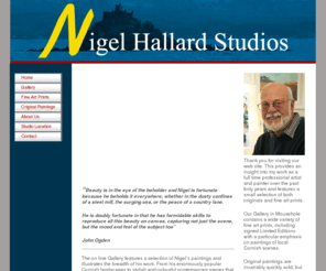 nigelhallard.com: nigel hallard studio
Artist and painter Nigel Hallard's on line gallery for the display and purchase of limited edition fine art Giclee prints and original paintings