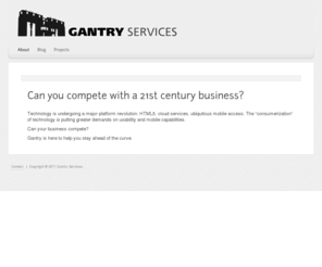 gntry.com: gntry.com - Gantry Services
Gantry Services, based in New York City, specializes in the design and delivery of cloud and mobile-based web applications.