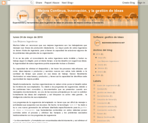 mejoracontinua.net: Mejora Continua, Innovación, y la gestión de ideas
Idea management software for continuous improvement and innovation processes.