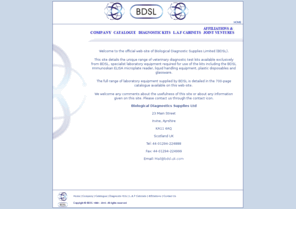 bdsl2000.com: Welcome to BDSL2000.com - Home of Biological Diagnostic Supplies Limited
