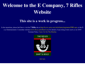 ecoy.info: E Company, 7 Rifles (un-Restricted) Information
The E Company, 7 Rifles website for un-Restricted information.