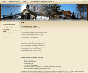 schmankerl-chalet.com: Das Schmankerl Chalet
Das Schmankerl-Chalet im Hüttendorf Maria Alm. Ein Urlaub der besonderen Art in einer Luxus-Hütte mitten in den Bergen. Ein einzigartiges Erlebnis - für Urlaub, Incentives und Events. Direkt an der Skipiste und an den Wanderwegen.