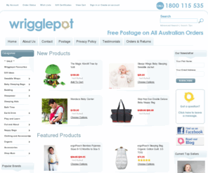 wrigglepot.com.au: Wrigglepot For All Your Baby Needs Online.  Always Free Postage Australia Wide.
Wrigglepot offers quality products for mum and baby.  We specialise in the top baby wraps and swaddles as well as organic baby sleeping bags and linen. Free postage Australia wide.