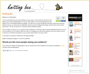 knitting-bee.com: Knitting Bee – Free knitting tutorials – Free knitting patterns
Knitting Bee is a directory of free knitting patterns. Search and browse free knitting patterns.