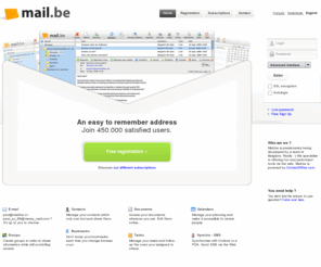 mail.be: Mail.be, An easy to remember emailaddress
Mail.be Virtual office