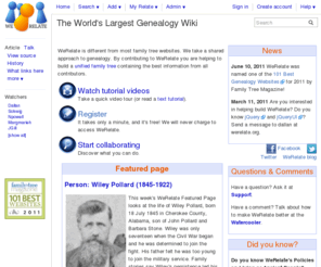 werelate.org: Main Page - Genealogy
