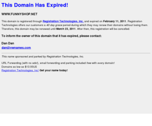 funnyshop.net: FUNNYSHOP.NET Has Expired!
