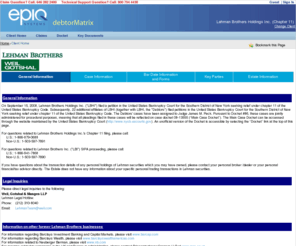 lehman-docket.com: (LBH) Client Home
