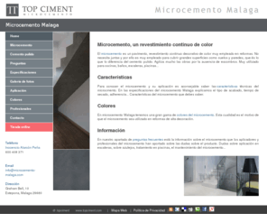 microcemento-malaga.com: Microcemento Malaga
Microcemento Malaga. El microcemento, un revestimiento, pavimento, continuo de color, sin juntas. Especificaciones, colores, características del microcemento