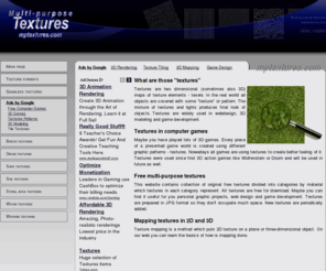mptextures.com: Multi-Purpose Textures
Database of versatile textures. Website contains free textures for download.