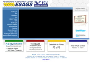 esags.edu.br: ESAGS - Escola Superior de Administração e Gestão
ESAGS - Escola Superior de Administração e Gestão - certificada FGV - Santo André/SP.