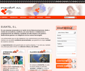 eusatel.com.es: Eusatel S.L. Telefonía, cableado, voz ip - Eusatel
Empresa en el mercado de las telecomunicaciones