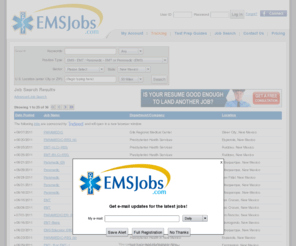 newmexicoems.com: Jobs | EMS Jobs
 Jobs. Jobs  in the emergency medical services (EMS) industry. Post your resume and apply for EMS jobs online. Employers search resumes of job seekers in the emergency medical services (EMS) industry.