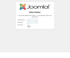 eben-haezer.info: Welkom op de voorpagina
Joomla! - Het dynamische portaal- en Content Management Systeem