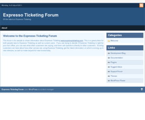 expressoticketing.net: Expresso Ticketing Forum
All the latest on Expresso Ticketing