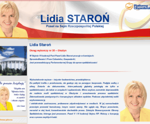 lidiastaron.pl: Aktualności:
Lidia Staroń - Poseł na Sejm Rzeczpospolitej Polskiej