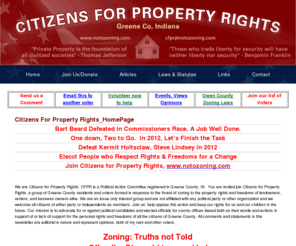 notozoning.com: Citizens for Property Rights; Greene County, Indiana
