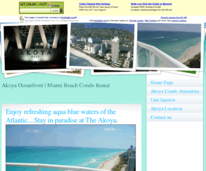 miamibeachcondorental.com: Miami Beach Florida Condo Rental at The Akoya
Home Page