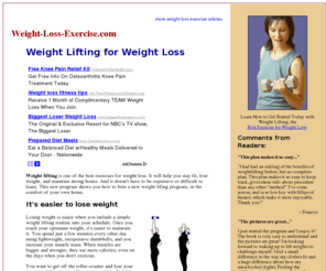 weight-loss-exercise.com: Choose the best exercise for weight loss.
The best exercises for weight loss - jump-start your metabolism with the free exercise articles on this website.