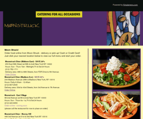 ordermoonstruck.com: Moonstruck Diner restaurant locations | order food delivery from all our locations
Order food online from Moonstruck Diner - delivery or pick up! Just click your nearest location below to view our full menu and start your order.