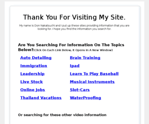 searchforinfoon.com: Searching for info on...
This is the site that provide information you are searching for