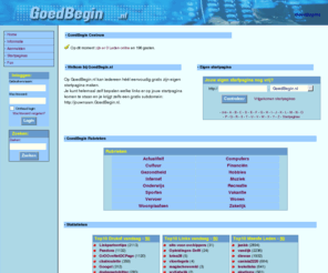 goedbegin.nl: GoedBegin - Eigen startpagina
Gratis eigen startpagina? Een GoedBegin is het halve werk.