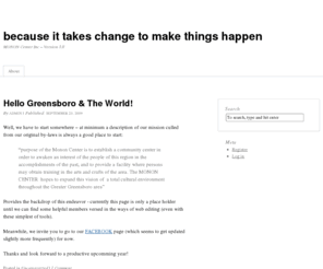 mononcenterinc.org: because it takes change to make things happen | MONON Center Inc - Version 3.0
MONON Center Inc - Version 3.0