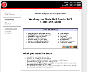 signature-bail-bonds.com: Signature Bail Bonds - Washington bail bonds 24/7
Bail bonds for Washington State. We provide fast, reliable service 24/7.