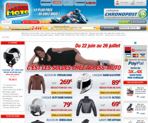 accessmoto.co.uk: Accessoires moto : casque moto, blouson moto, echappement moto - Equipement moto AccessMoto.com
Access Moto, le plus grand choix d'accessoires moto. Vente en ligne de plus de 100000 références par correspondance, promotion et déstockage permanents de tout l'accessoire moto, l'équipement et la pièce détachée moto, route (road) et tout-terrain (off-road), du motard