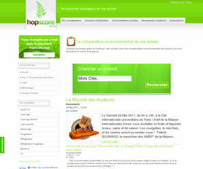 hop-score.com: Le comparateur environnemental de vos achats
HopScore.com - choisissez en tenant compte de l'environnement !