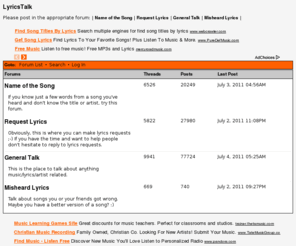 lyricstalk.com: Lyrics Talk - Lyrics Forums
