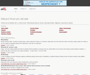 ad1.cz: ad1.cz - Online služby zdarma
Diskuze fóra a ankety zdarma na téma Auto a Moto, Internet, Kultura a Umění, Obchod a Služby, On-line služby, Počítače, Praktické informace, Sport, Věda a Technologie, Zábava a Zpravodajství