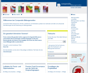 compendio.ch: Compendio Bildungsmedien AG | Lernen und Lehren
Lernen und Lehren mit Compendio Bildungsmedien: Lehrmittel und umfassende Verlagsdienstleistungen bei der Entwicklung von massgeschneiderten Bildungsmedien für Lehrpersonen, Schulen, Institutionen und Verbände.