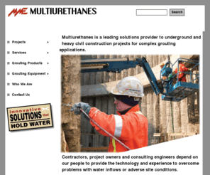 geotechnicalgrouting.com: Multiurethanes
Multiurethanes is a leading solutions provider to underground and heavy civil construction projects for complex grouting applications.