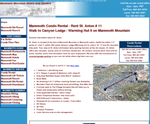 mammoth-condo.com: Condo Rental at Mammoth Mountain Ski Resort
Mammoth Mountain guide and condo rental site for the Mammoth Lakes area and we also cover 
