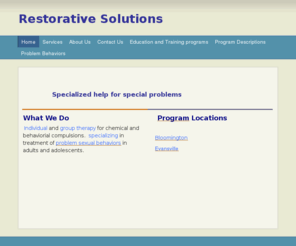restorativerecoverysolutions.com: Restorative Solutions - Home
 Specialized help for special problems 