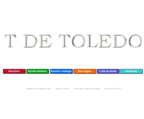 tdetoledo.es: T de Toledo, productos de la más alta calidad y prestigio
T DE TOLEDO ofrece una selección de artículos de regalo con el sello inconfundible de la más alta calidad.