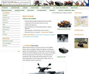 bodo-schmidt.com: Bodo Schmidt
Onlineshop, Gatentechnik, Forsttechnik, Arbeitskleidung, Ersatzteile, Quad, GoKart,