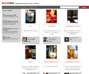 idrankthis.com: idrankthis.com: Tasting notes for wine, beer, cocktails
