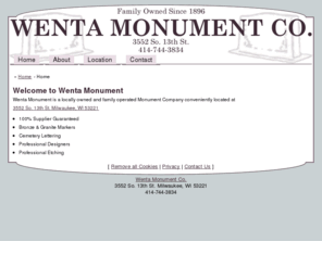wentamonuments.com: Wenta Monument Co. - Home
Proffesional Monument Design and Production since 1896