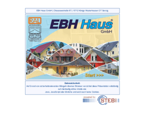 ebh-haus.com: EBH Haus GmbH Senzig .::. Wir bauen kompetent und preiswert .::. EBH Fertighaus .::.
Mit einem EBH Haus entscheiden Sie sich für ein Fertighaus mit erstklassigen Standards zum fairen Preis.