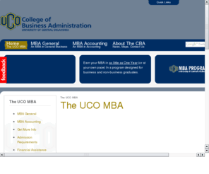 mba-nonprofit.com: UCO MBA
UCO MBA - University of Central Oklahoma Masters of Business Administration