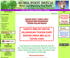 suriafootpatch.com: Suria Foot Patch
Hilangkan Toksin Badan Anda Dengan Cara M udah & Murah