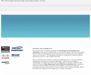 synovatec.com: Synovatec Inc. - Fournisseur de Solutions TI pour Entreprises
Situé à Drummondville, Quebec, Synovatec est un fournisseur de solutions des Technologies de l'information pour les entreprises.