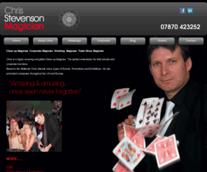 chrismagic.co.uk: Close up Magician Wedding Magician Trade Shows & Exhibitions - Chris Stevenson Magician
