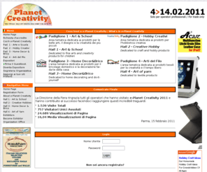 planetcreativity.com: e-Planet Creativity
La fiera virtuale per gli operatori delle arti e degli hobby creativi