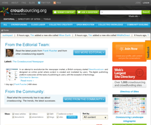crowdster.com: Crowdsourcing and Crowdfunding News and Headlines
Everything and anything crowdsourcing and crowdfunding! News, Sites, Videos and articles! Learn about the explosive growth of crowdsourcing