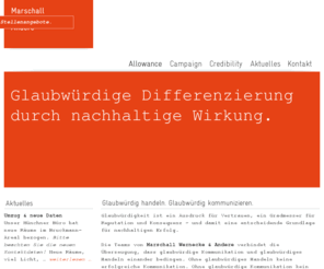 globalimpactmap.org: Marschall Wernecke & Andere - Glaubwürdig handeln. Glaubwürdig kommunizieren.
Marschall Wernecke & Andere -- CSR-Beratung, Kommunikationsberatung, Strategie, Konzept, Umsetzung. Kampagnen, Kommunikation, Agenda Setting, CSR-Partnerschaften. Alles aus einer Hand.